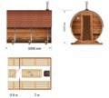 Fass-Sauna mit Terrasse S